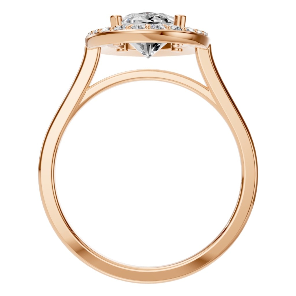 RI-2797 Rose Gold Ring SET - Top View