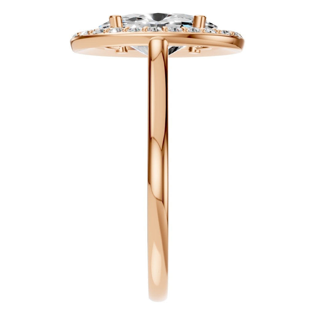 RI-2797 Rose Gold Ring SET - Side View