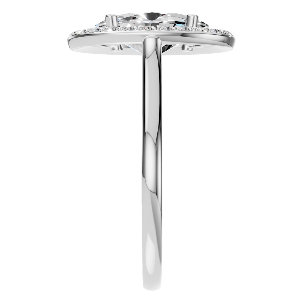 RI-2797 White Gold Ring SET - Side View