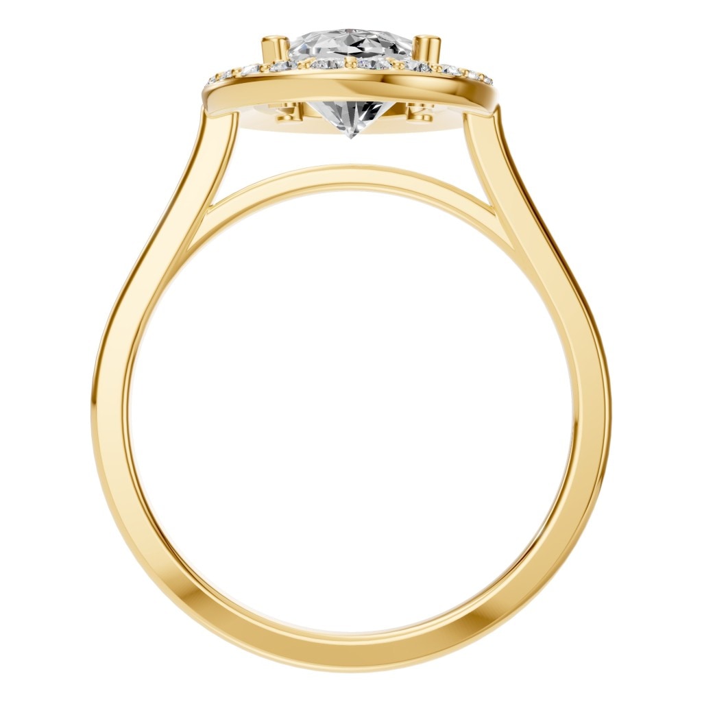 RI-2797 Yellow Gold Ring SET - Top View