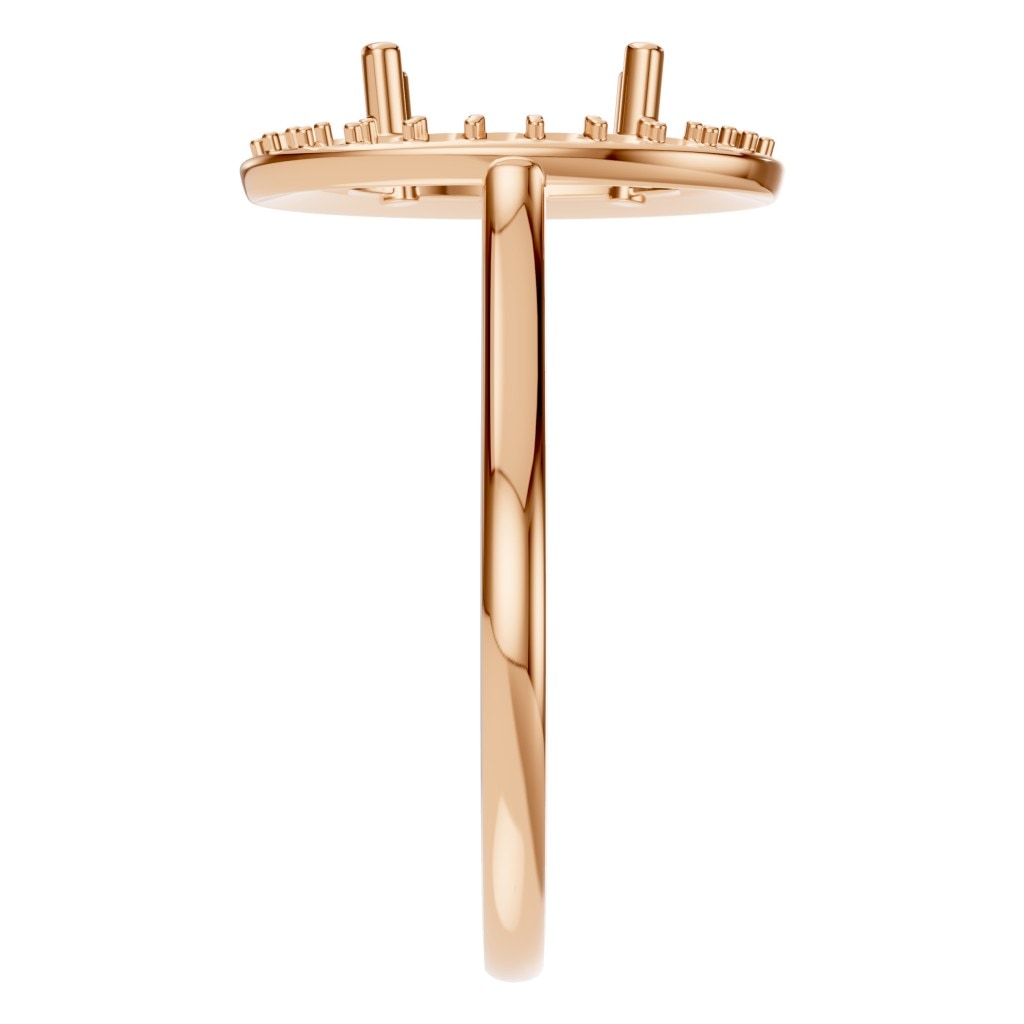 RI-2797 Rose Gold Ring UNSET - Side View