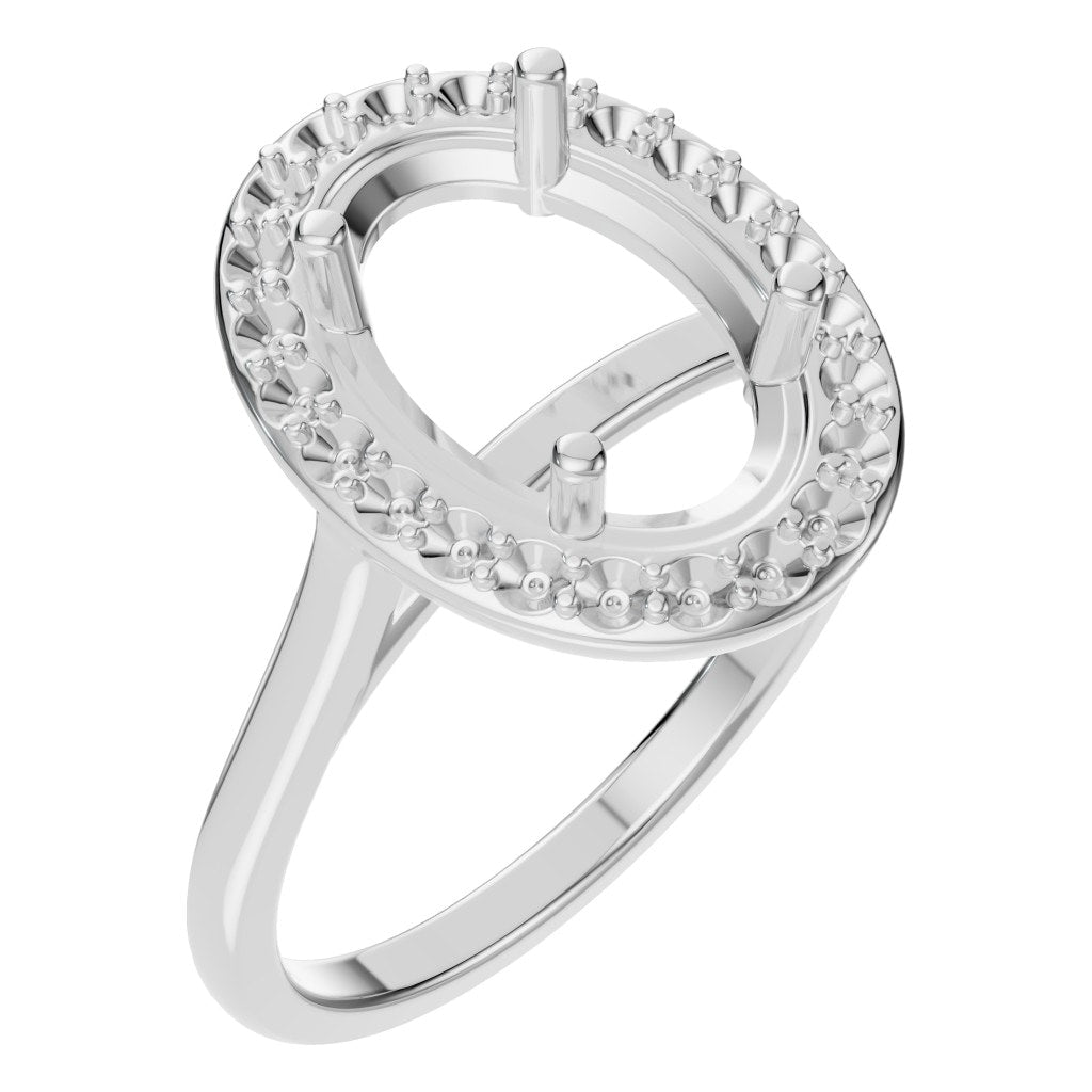 RI-2797 White Gold Ring UNSET - Main View