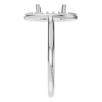 RI-2797 White Gold Ring UNSET - Side View