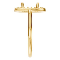 RI-2797 Yellow Gold Ring UNSET - Side View