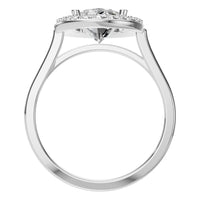 RI-2797 White Gold Ring SET - Top View
