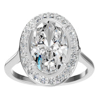 RI-2797 White Gold Ring SET - Front View