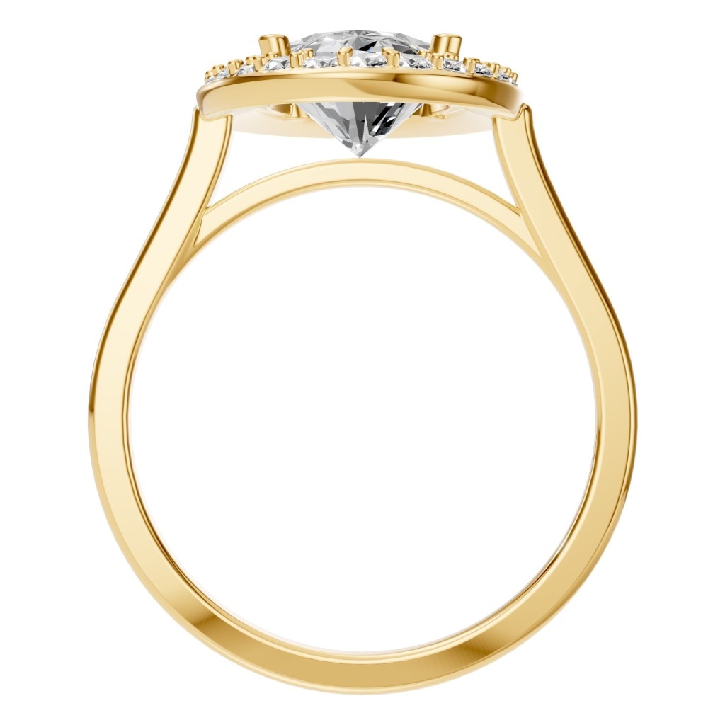 RI-2797 Yellow Gold Ring SET - Top View