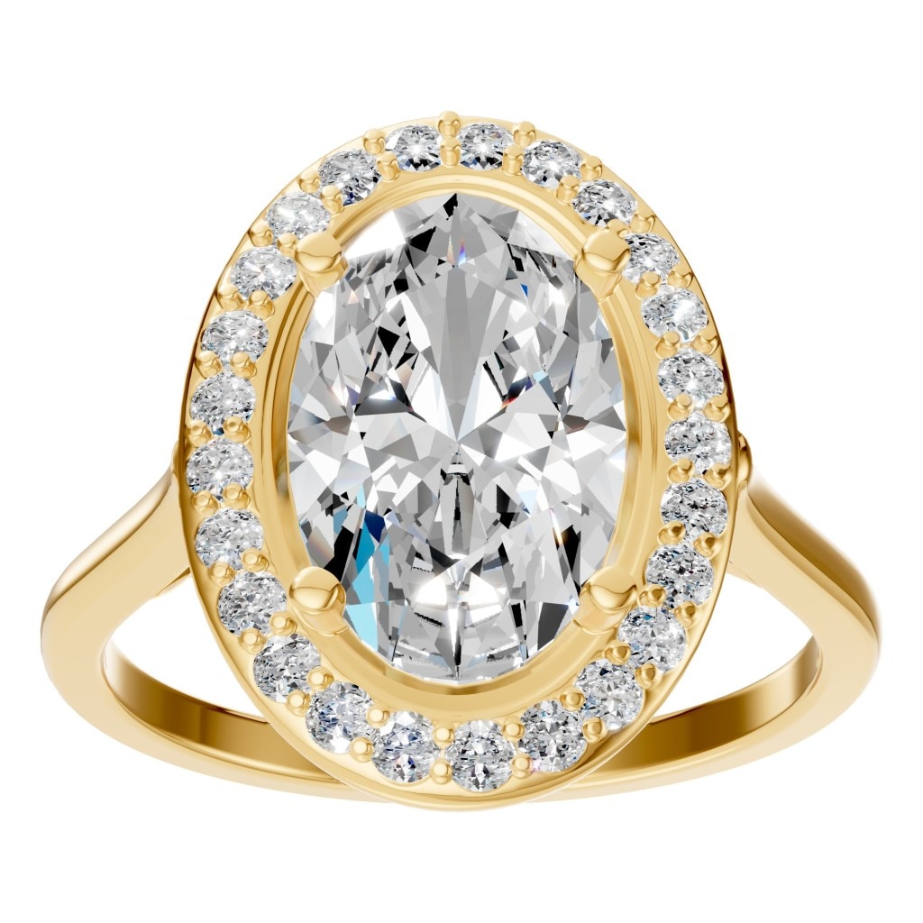 RI-2797 Yellow Gold Ring SET - Front View
