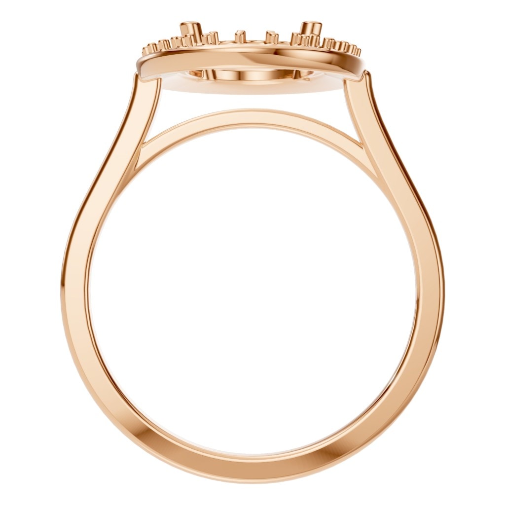 RI-2797 Rose Gold Ring UNSET - Top View