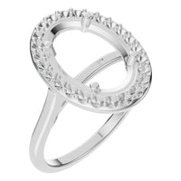 RI-2797 White Gold Ring UNSET - Main View