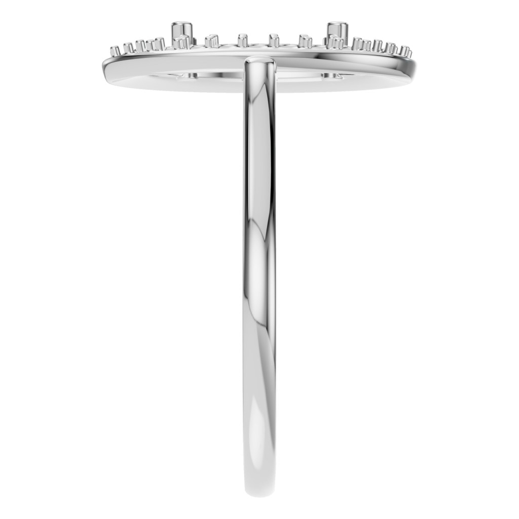 RI-2797 White Gold Ring UNSET - Side View