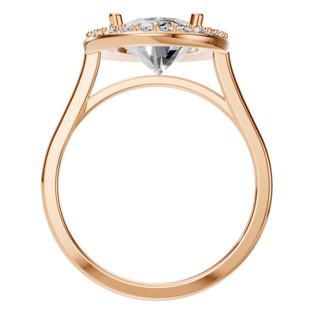RI-2797 Rose Gold Ring SET - Top View