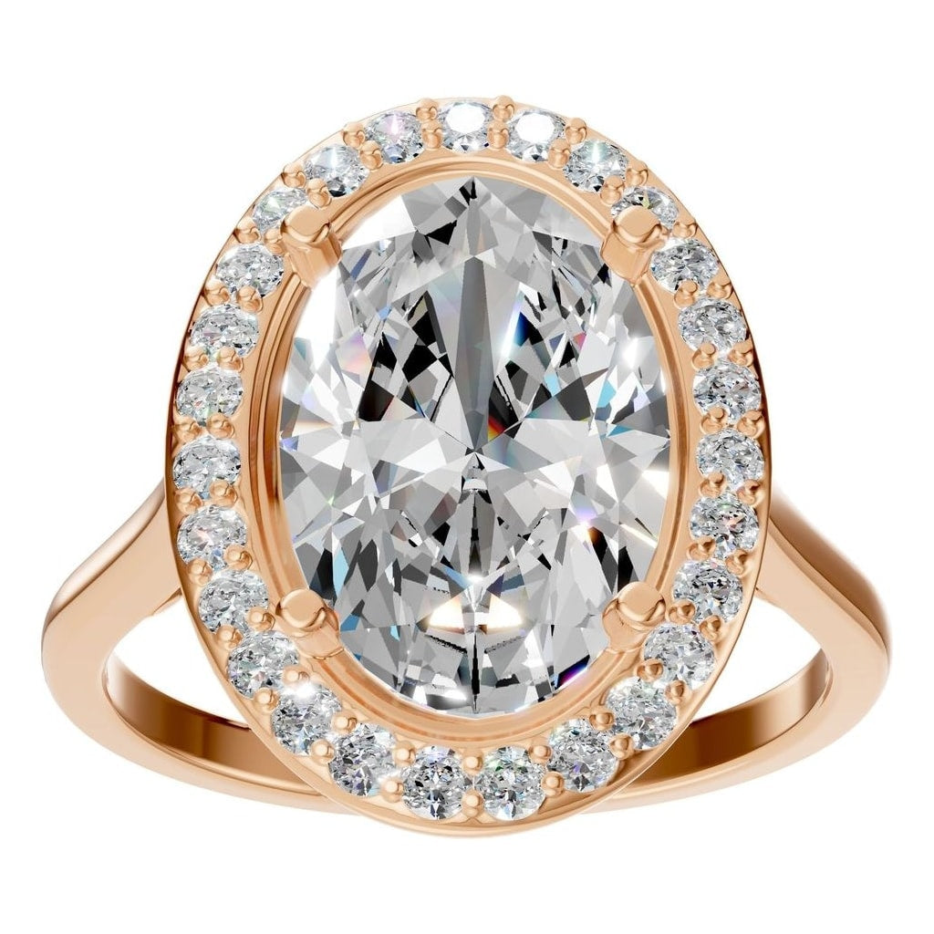 RI-2797 Rose Gold Ring SET - Front View