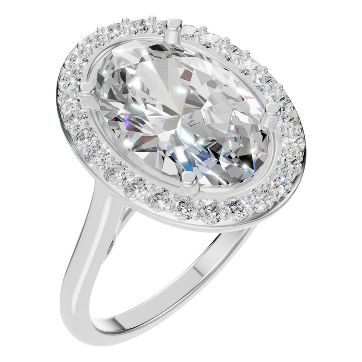 Halo Ring Mounting - Oval 12x8mm
