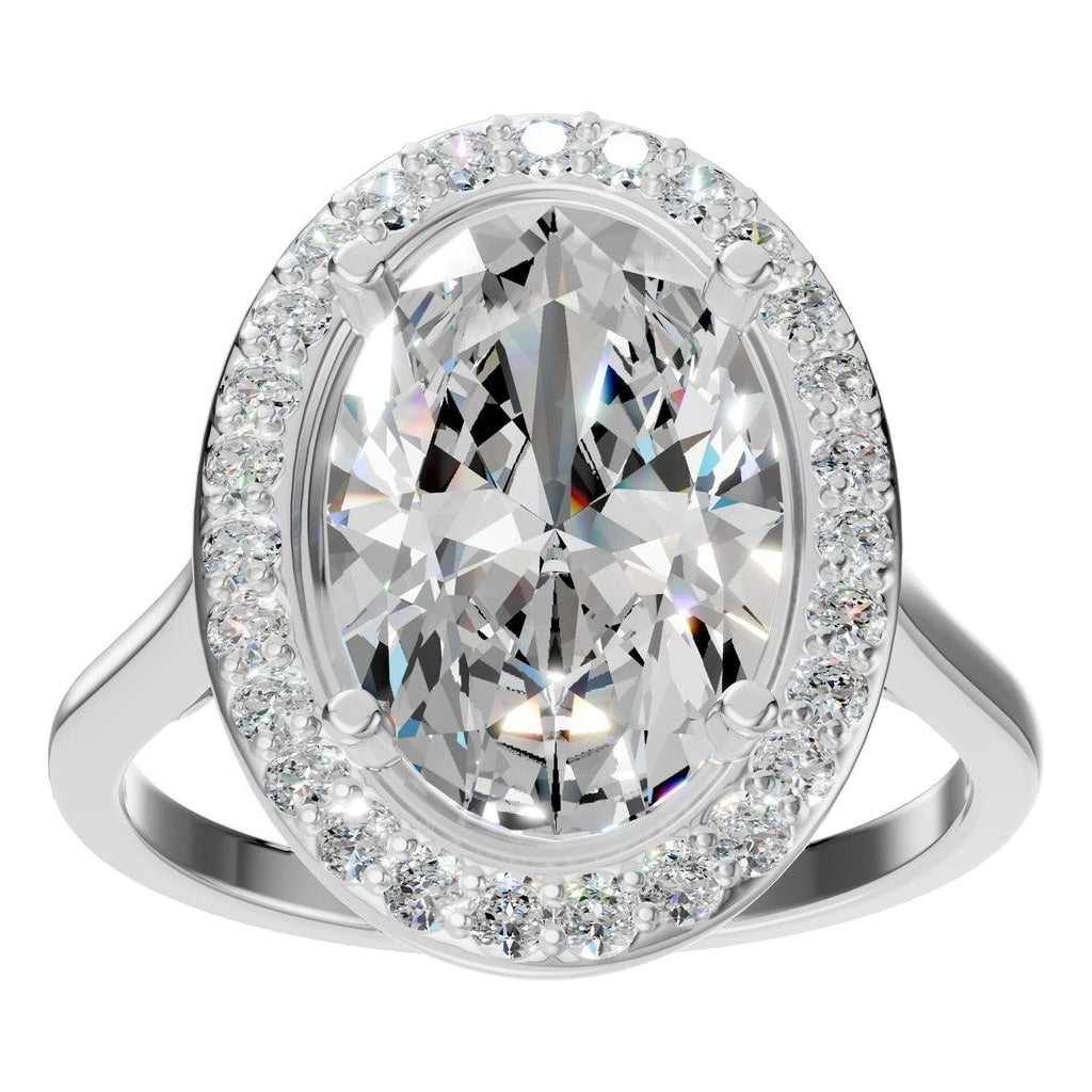 RI-2797 White Gold Ring SET - Front View