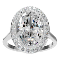 RI-2797 White Gold Ring SET - Front View