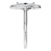 RI-2797 White Gold Ring SET - Side View