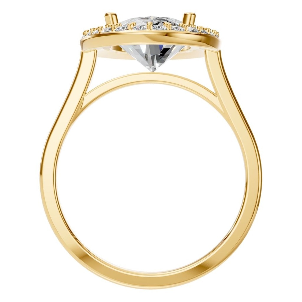 RI-2797 Yellow Gold Ring SET - Top View