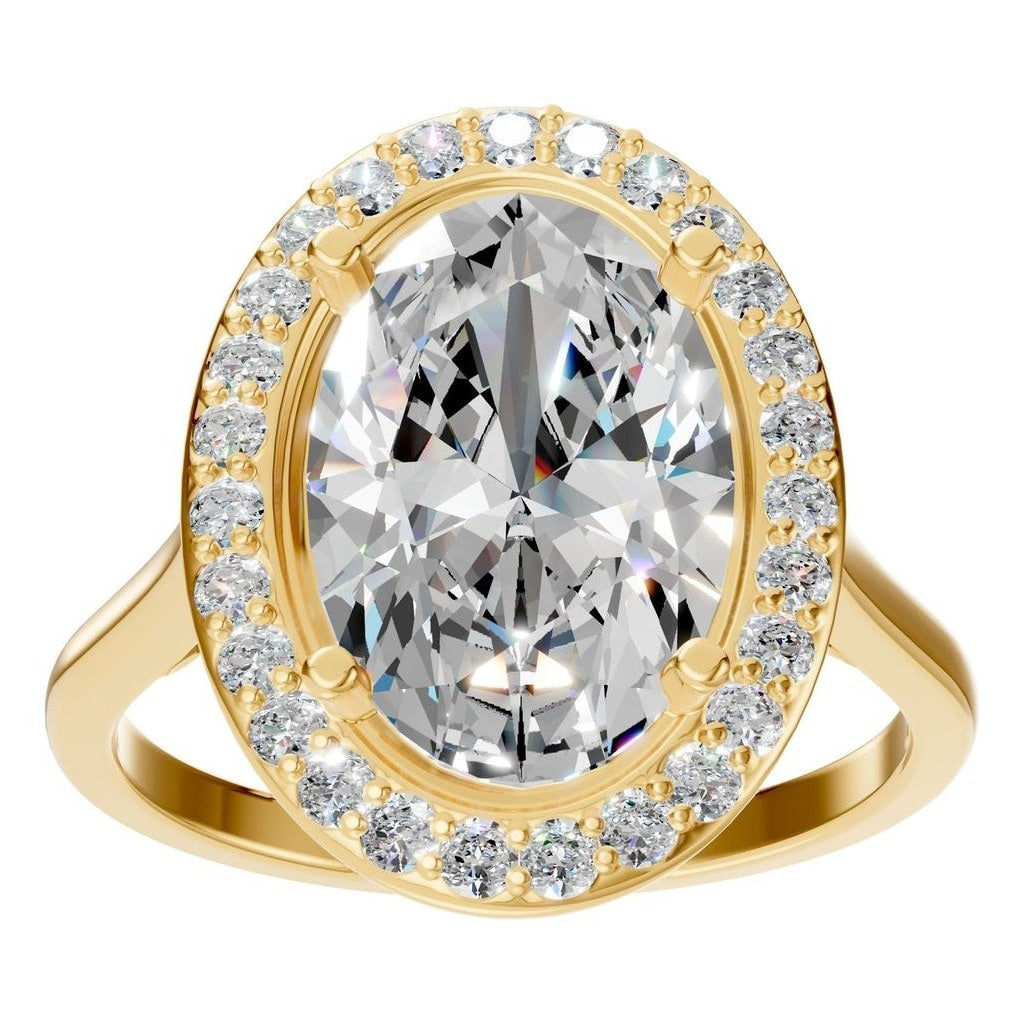 RI-2797 Yellow Gold Ring SET - Front View