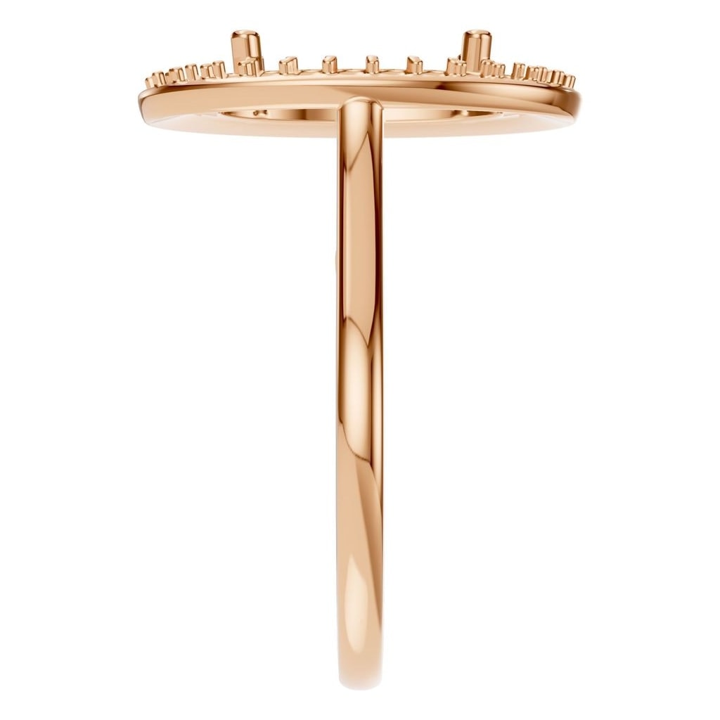 RI-2797 Rose Gold Ring UNSET - Side View