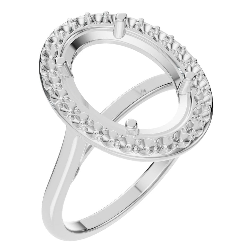 RI-2797 White Gold Ring UNSET - Main View