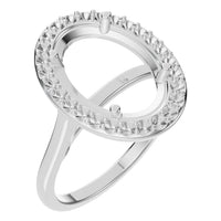 RI-2797 White Gold Ring UNSET - Main View