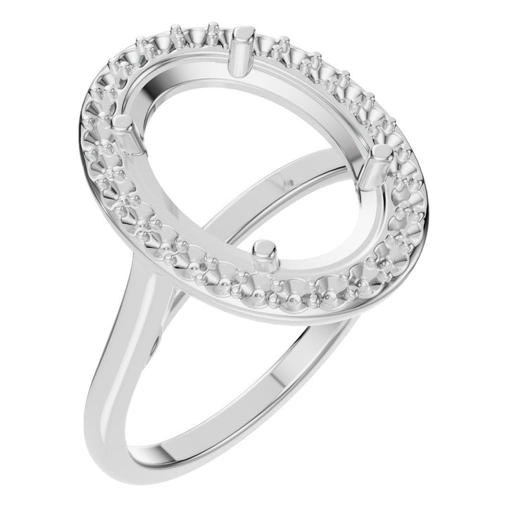 Halo Ring Mounting - Oval 12x8mm