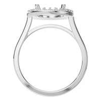 RI-2797 White Gold Ring UNSET - Top View
