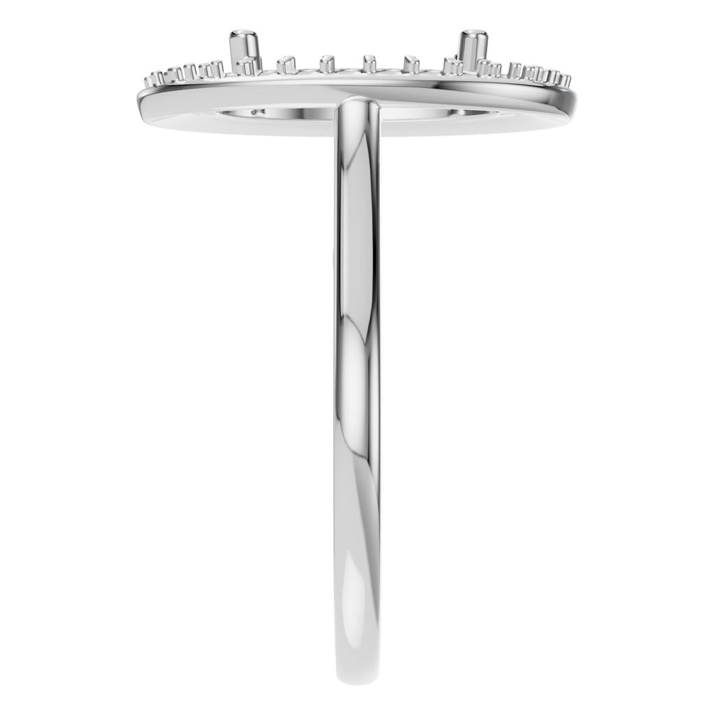 RI-2797 White Gold Ring UNSET - Side View