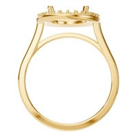 RI-2797 Yellow Gold Ring UNSET - Top View