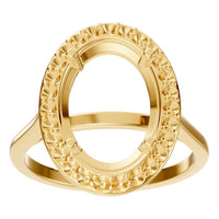 RI-2797 Yellow Gold Ring UNSET - Front View