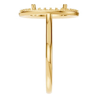 RI-2797 Yellow Gold Ring UNSET - Side View