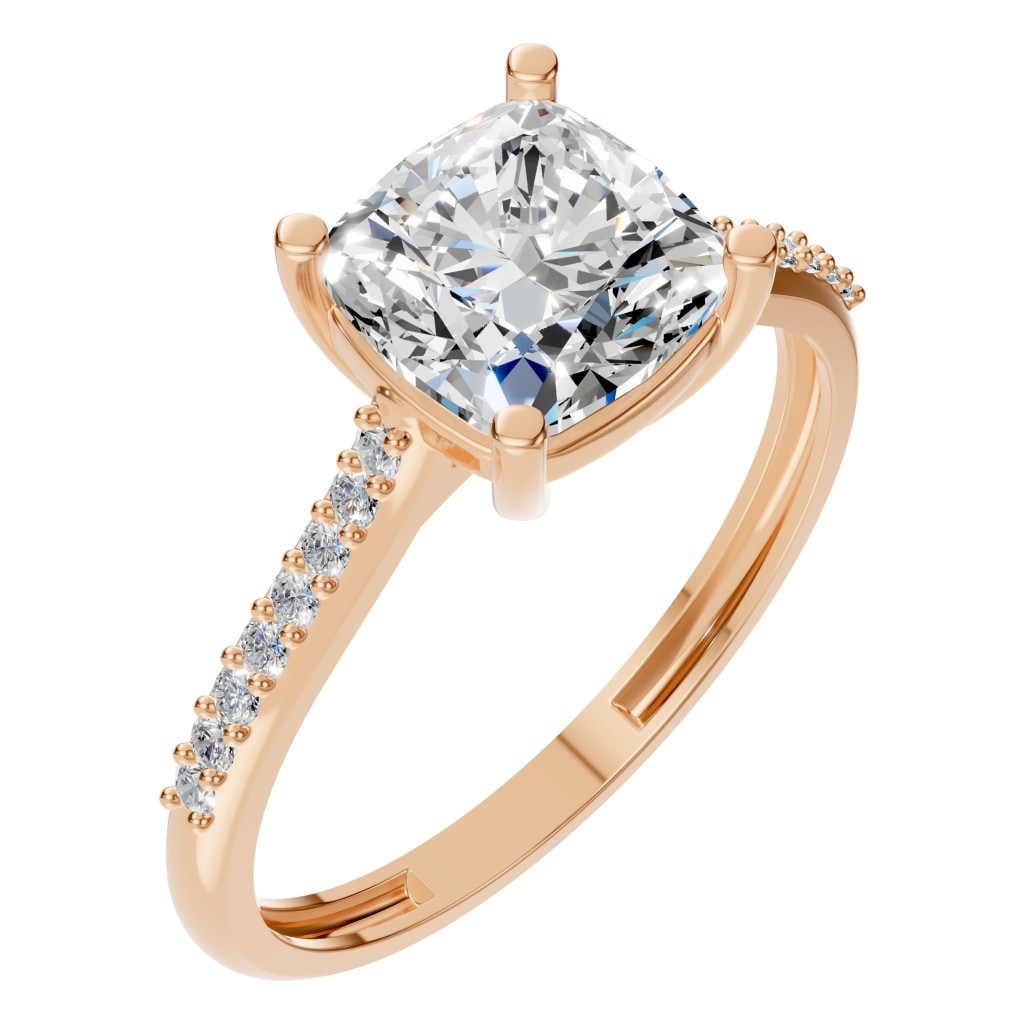 RI-2802 Rose Gold Ring SET - Main View