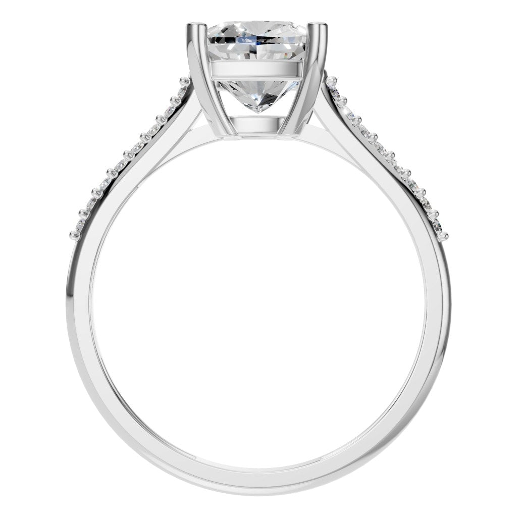 RI-2802 White Gold Ring SET - Top View