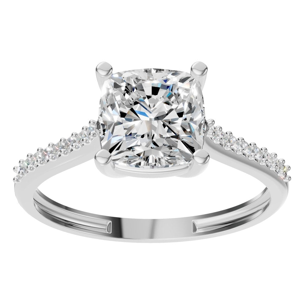 RI-2802 White Gold Ring SET - Front View