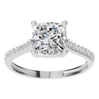 RI-2802 White Gold Ring SET - Front View