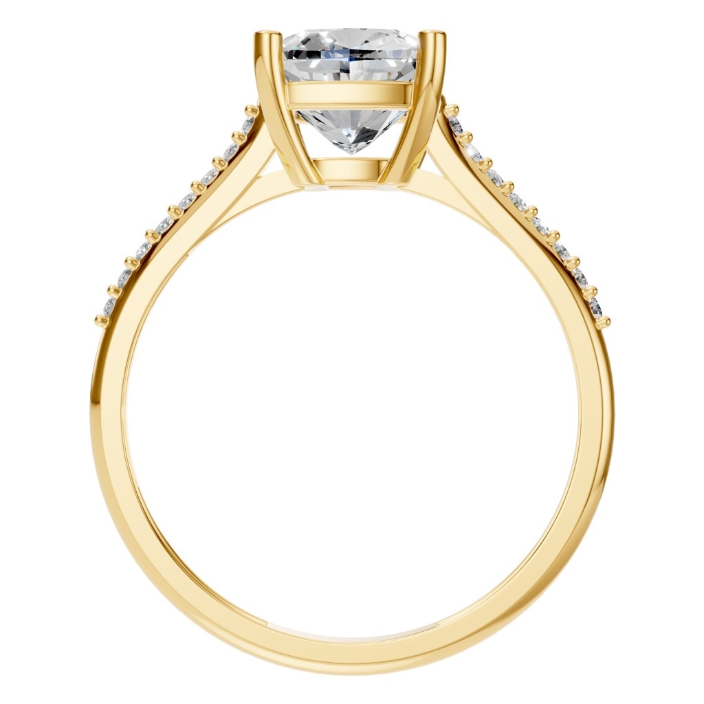 RI-2802 Yellow Gold Ring SET - Top View