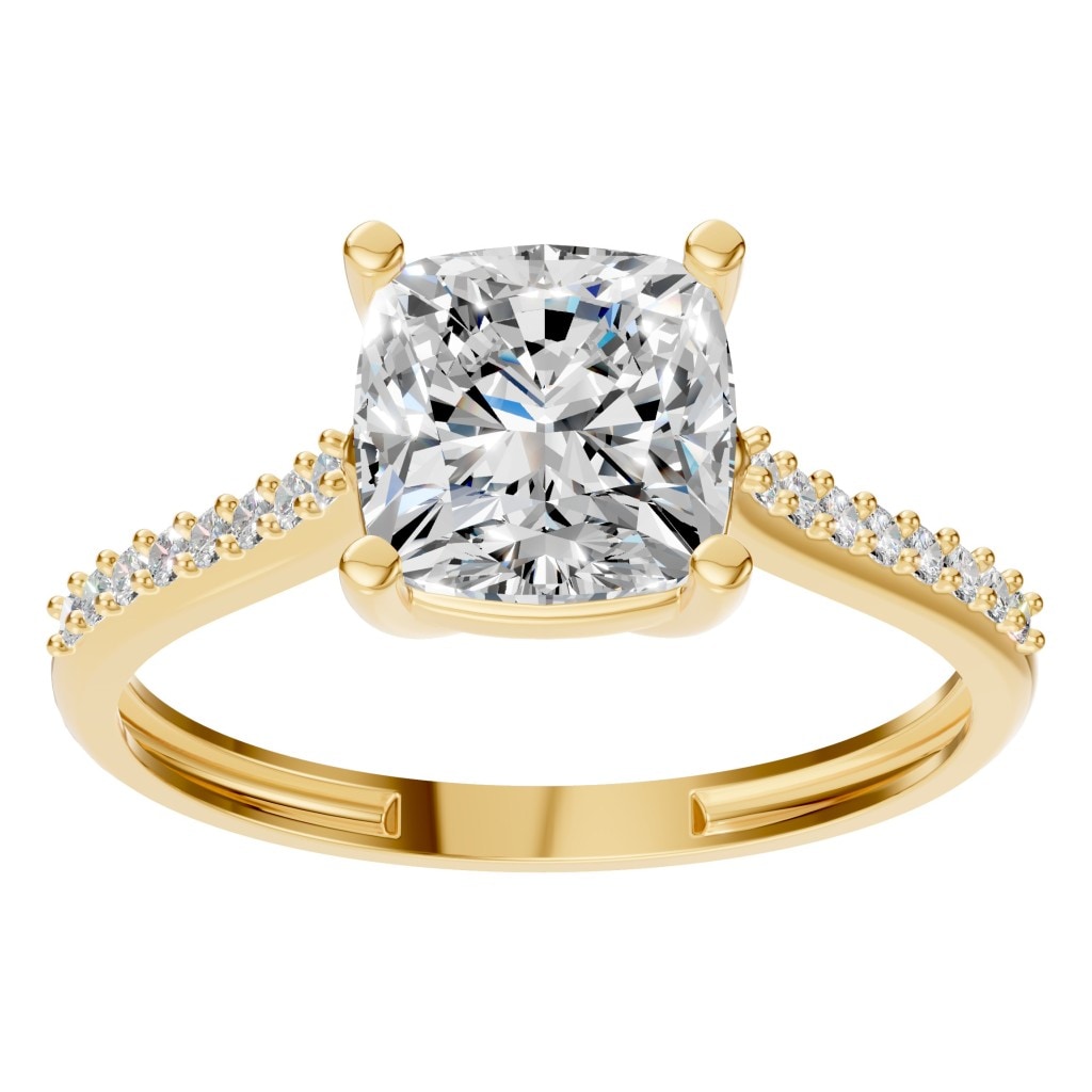 RI-2802 Yellow Gold Ring SET - Front View