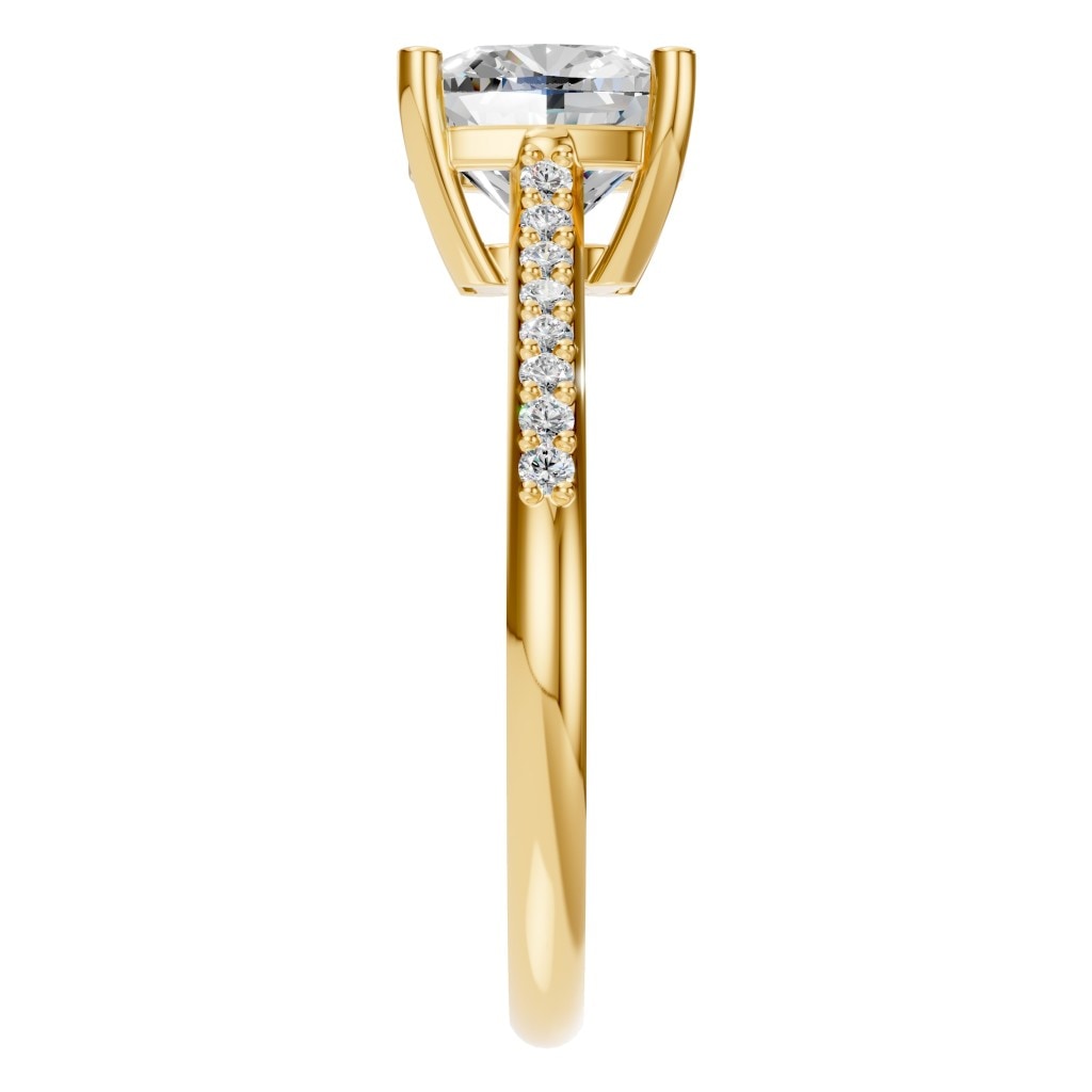 RI-2802 Yellow Gold Ring SET - Side View