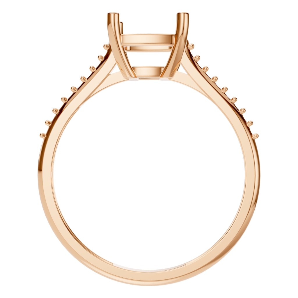 RI-2802 Rose Gold Ring UNSET - Top View