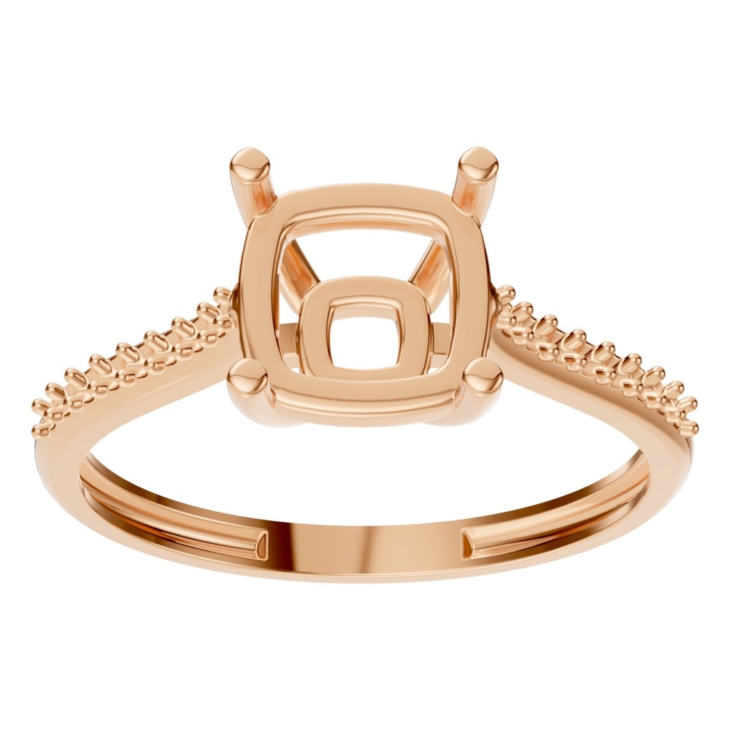 RI-2802 Rose Gold Ring UNSET - Front View