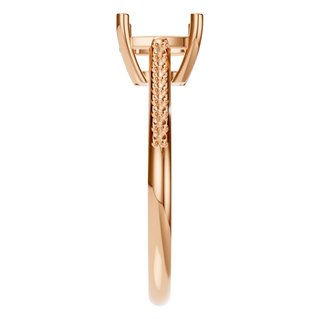 RI-2802 Rose Gold Ring UNSET - Side View