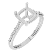 RI-2802 White Gold Ring UNSET - Main View