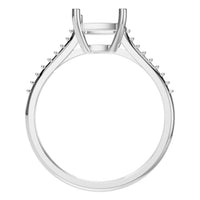 RI-2802 White Gold Ring UNSET - Top View