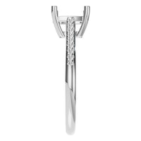 RI-2802 White Gold Ring UNSET - Side View