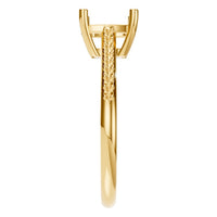 RI-2802 Yellow Gold Ring UNSET - Side View
