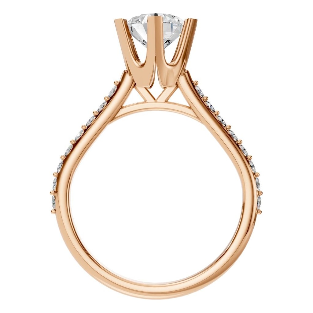 RI-2817 Rose Gold Ring SET - Top View