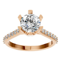RI-2817 Rose Gold Ring SET - Front View
