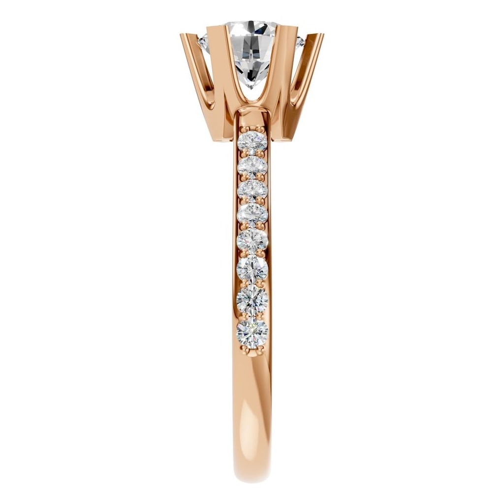 RI-2817 Rose Gold Ring SET - Side View