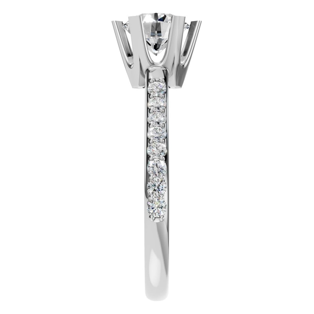 RI-2817 White Gold Ring SET - Side View